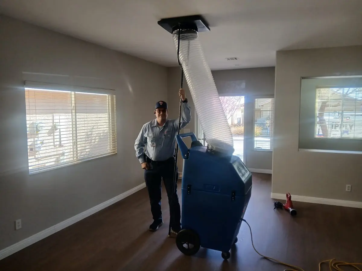 Professional Dryer Vent Cleaning work inside a La Cresta home